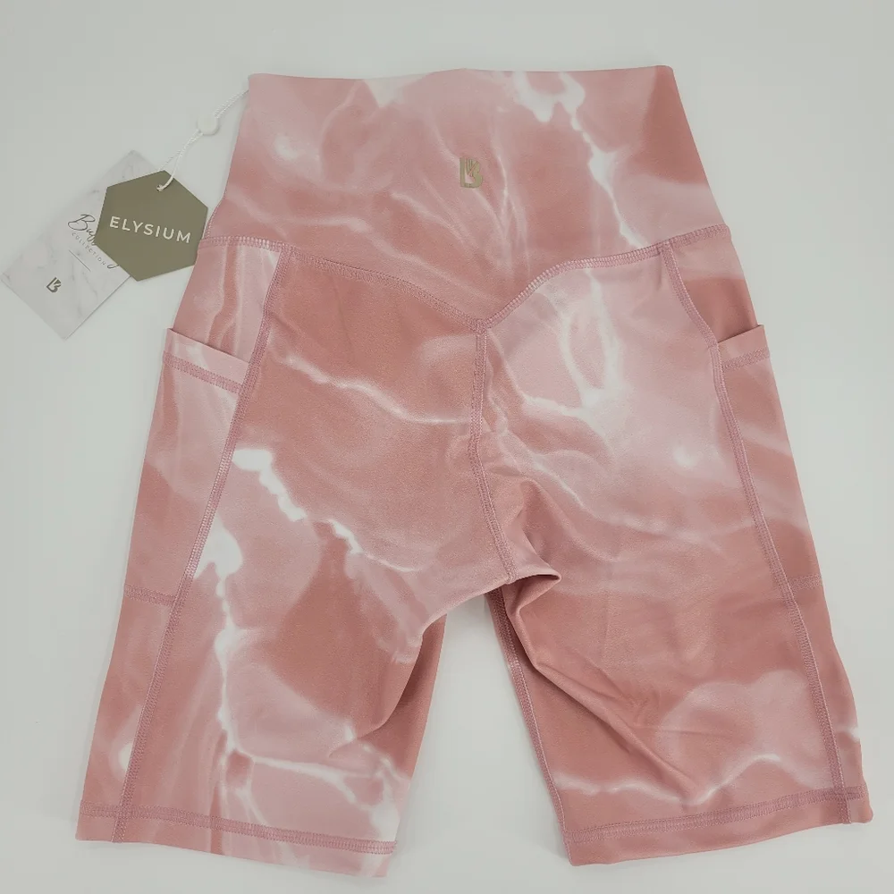 BuffBunny Limitless Biker Shorts Size XS Rose Quartz Pockets NEW